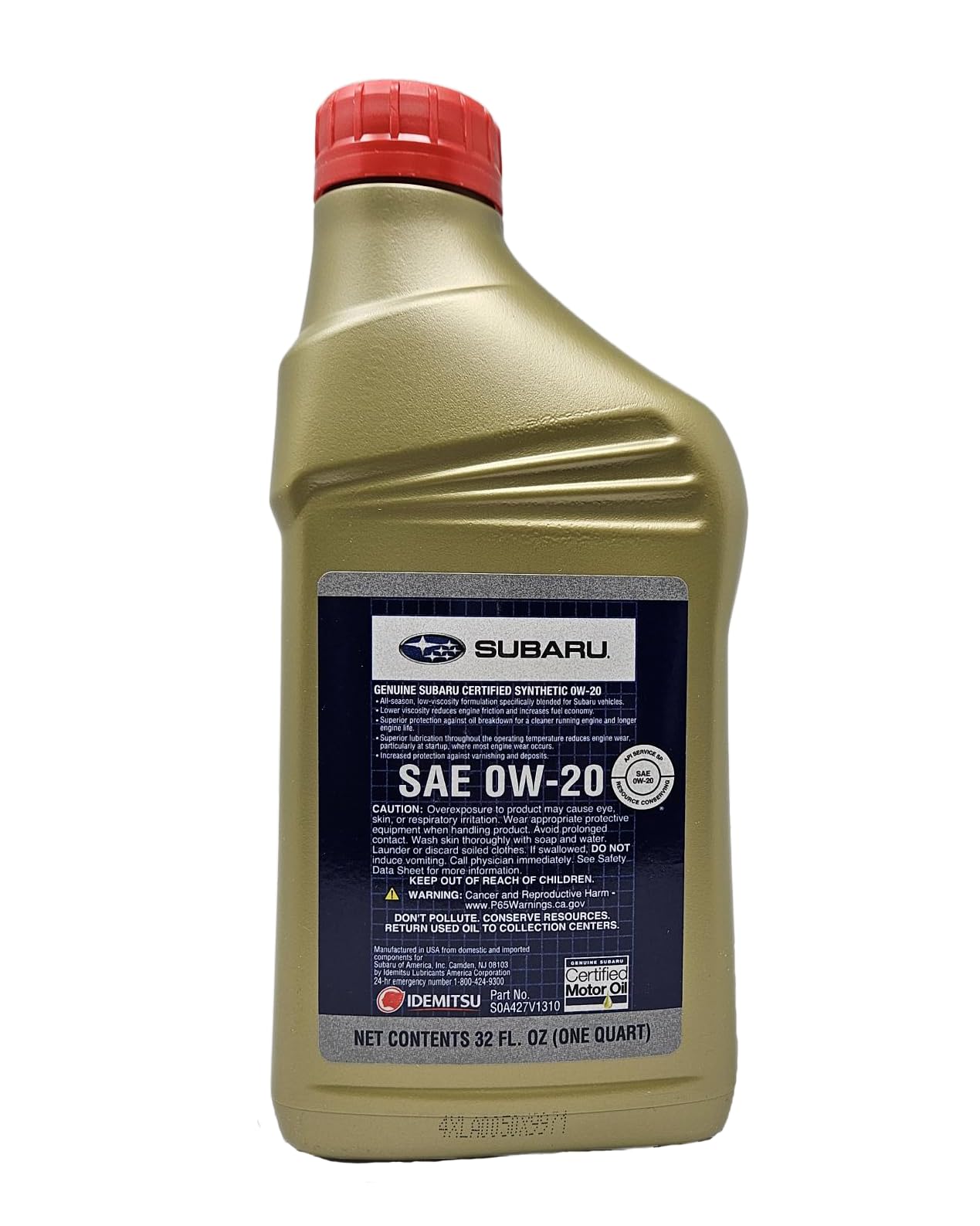 新品SUBARUオイル Amazon.com: Subaru 2022-2026 WRX 5 Qts Synthetic Motor SAE 0W-20
