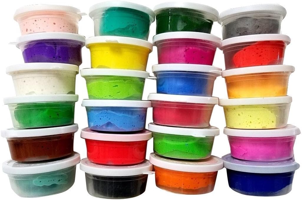SLYTEK DIY Super-Light Modeling Air Dry Magic Clay Plasticine for Kids/Teens Children Playdough Dough - Non Toxic (24 Color Pcs)