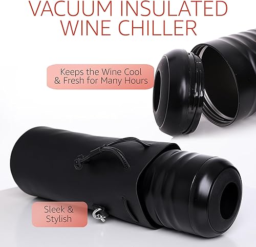 Miniatura 4 de Regalos para mujeres  Accesorios de vino Regalos para amantes del vino  Elegante bolsa de vino, enfriador, termo, aireador, tapón, sacacorchos