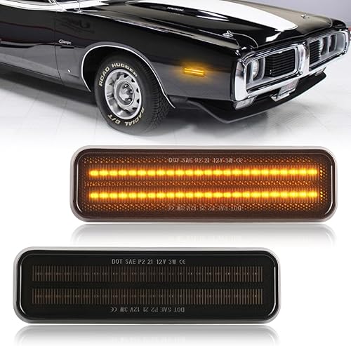 Miniatura 8 de Luz LED de marcador lateral trasera roja para Dodge Charger Plymouth Satellite 1971-1974, Dodge D150 D250 D350 W150 W250 W250 W250 W350 Dodge