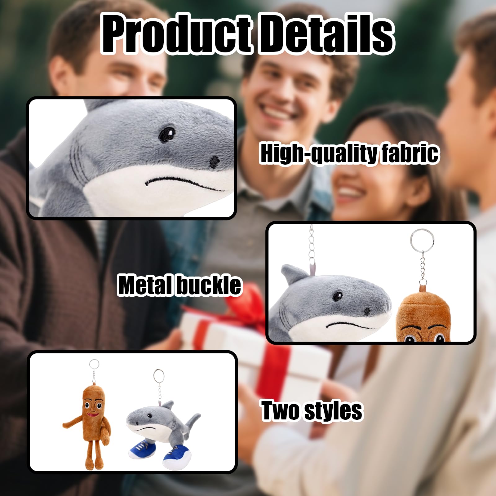 GZGRYTRC 2PCS Italian Brainrot Toys, 15cm Shark and 20cm Stick Figure Anime Figures - Image 3
