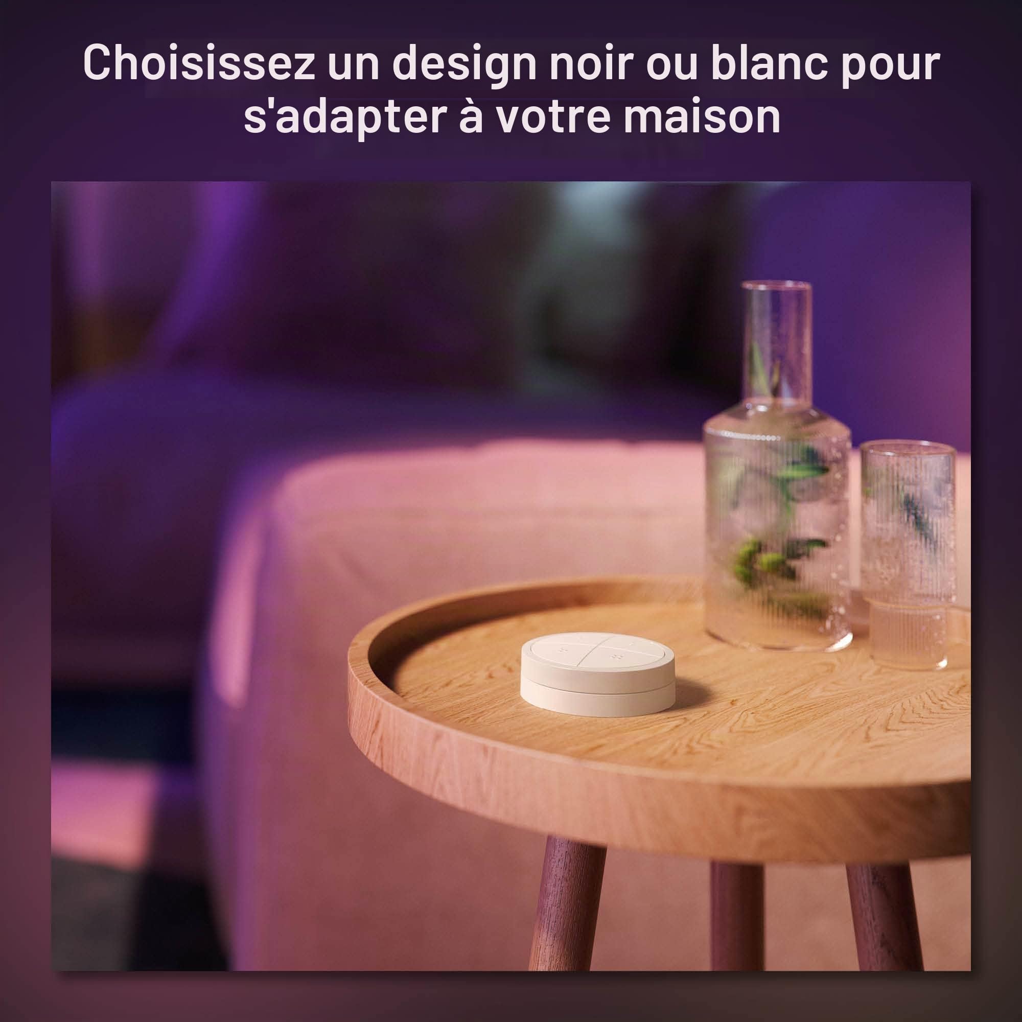 Philips Hue bouton télécommande Tap Dial Switch, blanc, permet le contrôle de plusieurs pièces ou une zone+Philips Hue White and Color Ambiance, ampoule LED connectées GU10 4.3W Bluetooth