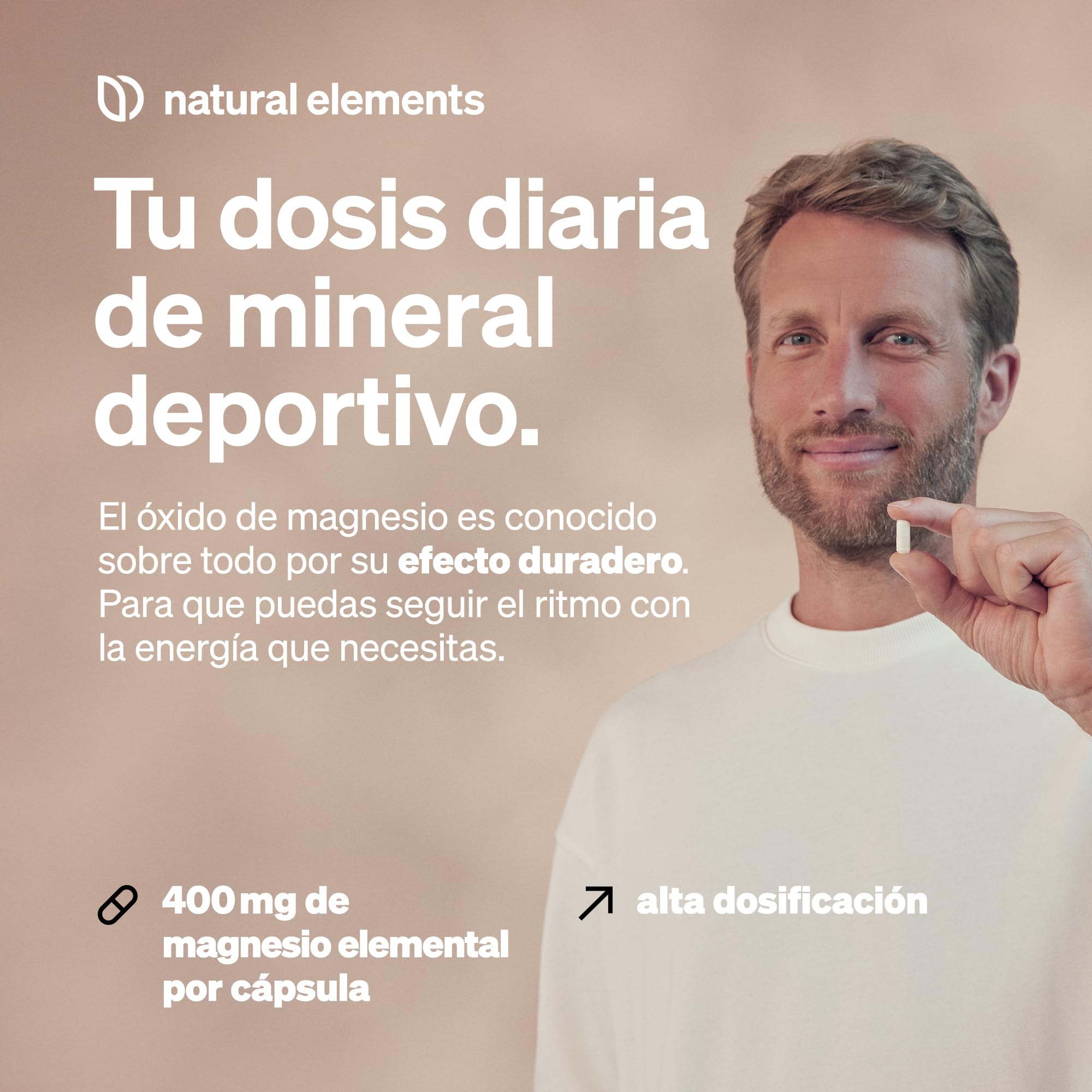 Magnesio – 365 cápsulas – 667 mg de óxido de magnesio, de los cuales 400 mg de magnesio por cápsula – Probado en laboratorio, alta dosificación, vegano