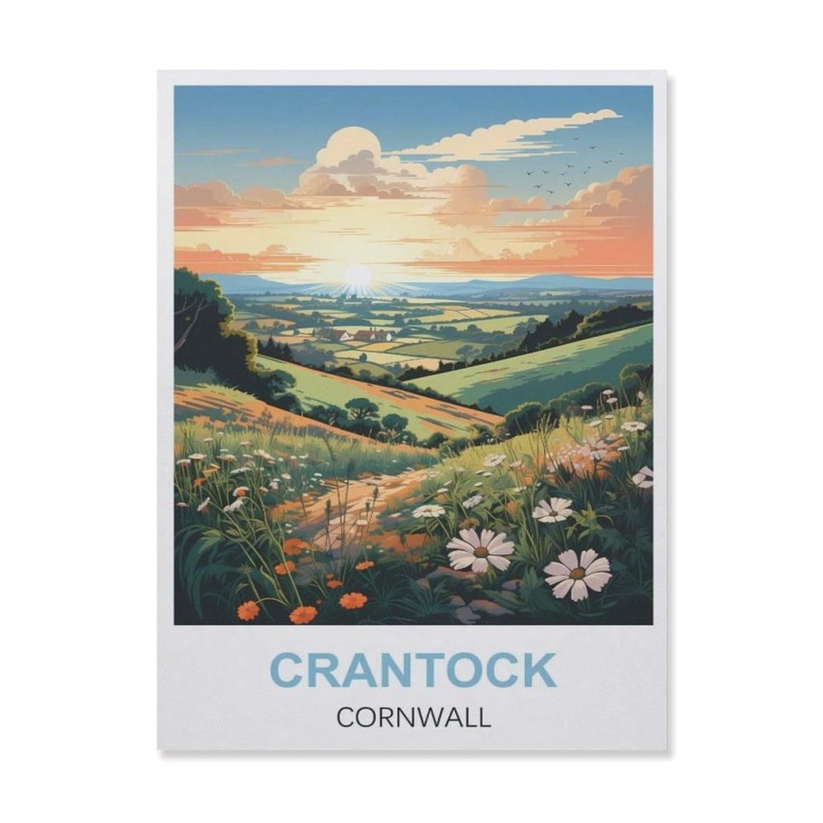 Metal Sign Tin Sign，Crantock Cornwall(20x30cm）