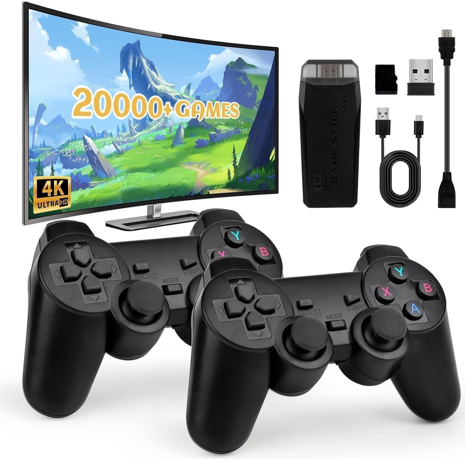 Console Retrò Game Tv Stick, 21000+ Giochi Console per Videogiochi