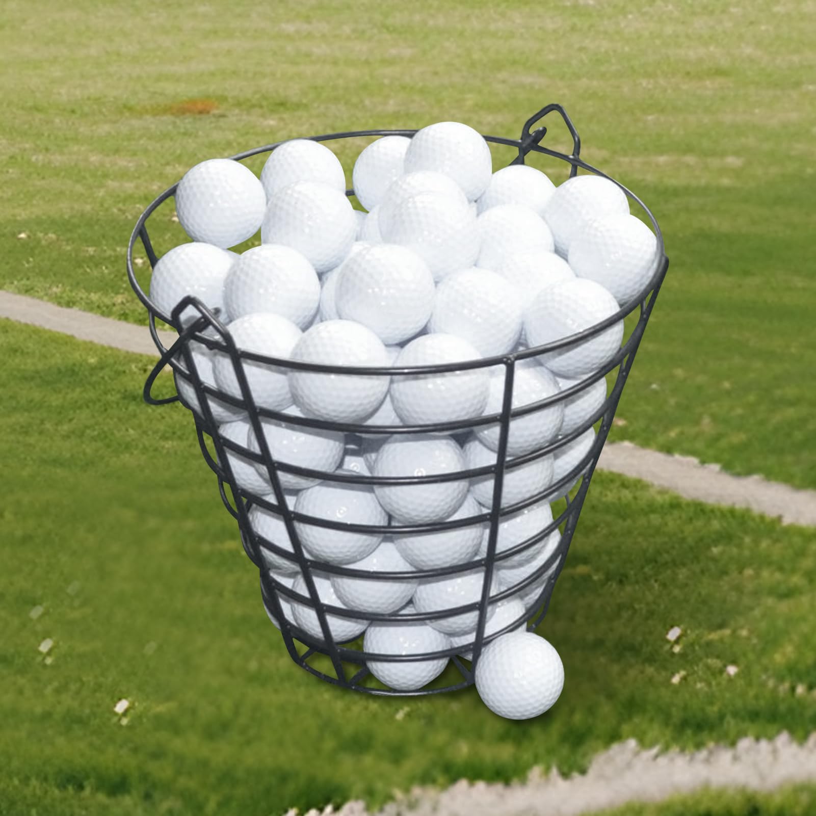 Generisch Golfkorb,Korb Für 100 Golfbälle | Großer Behälter Aus Draht, Organizer Für Zuhause, Golfplatz & Driving Range