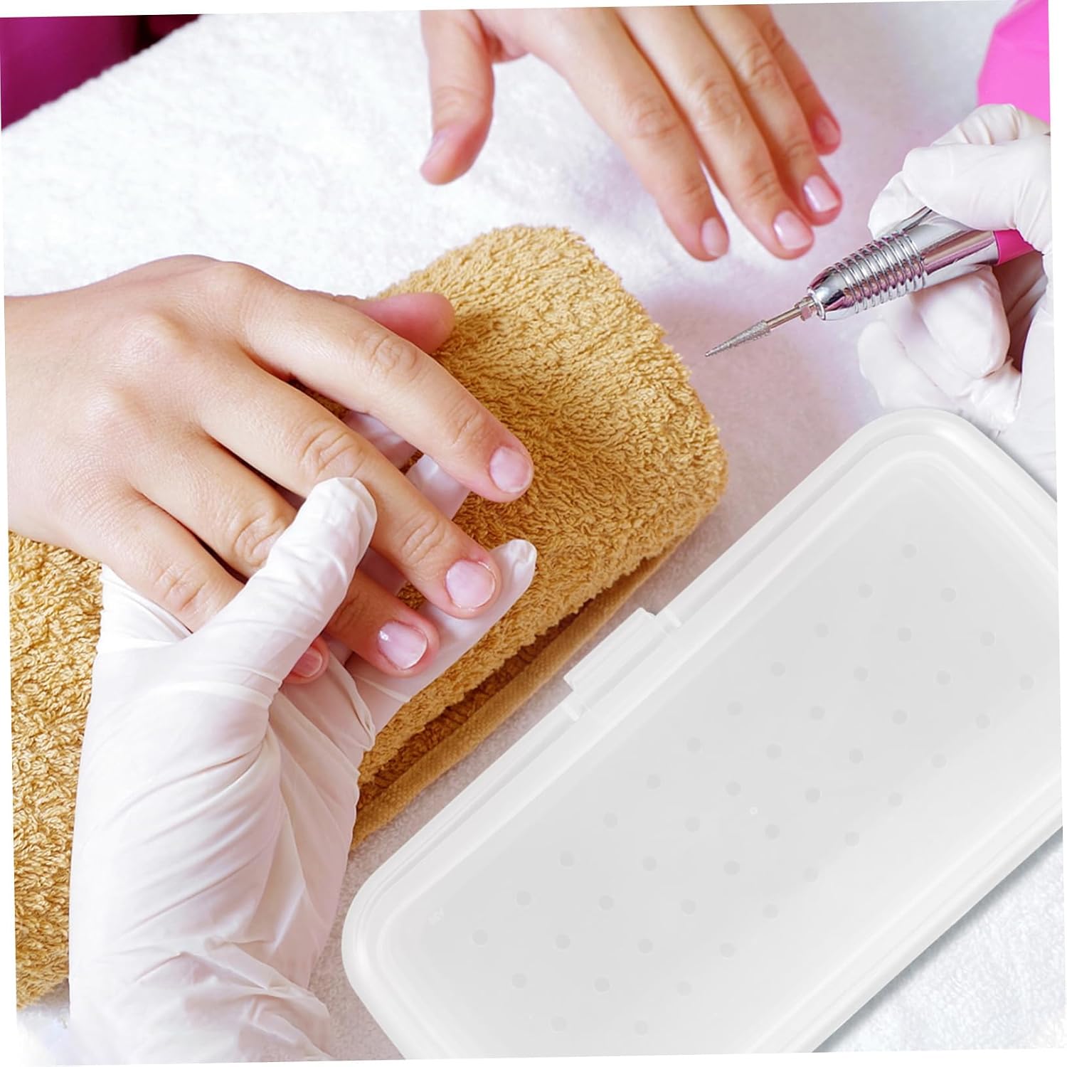 VICASKY Manicure Box Nail Clipper Tray Storage Case for Esthetician Supplies Box