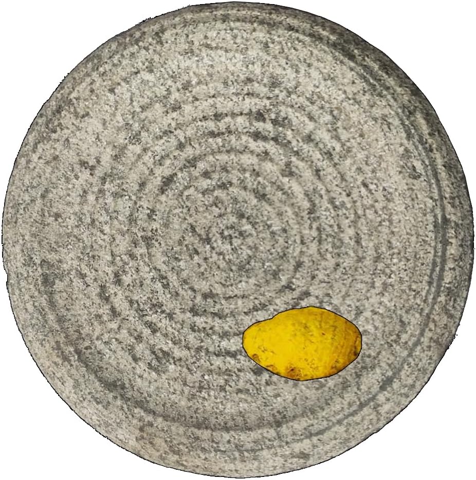 ABS Herbals Turmeric Haldi Grinding,Mortar Stone,Chandan Mortar Stone,Rubbing Stone,Grinding Mortar Stone,Sandalwood Rubbing Stone,Medicine grinding stone(SB=12cm)