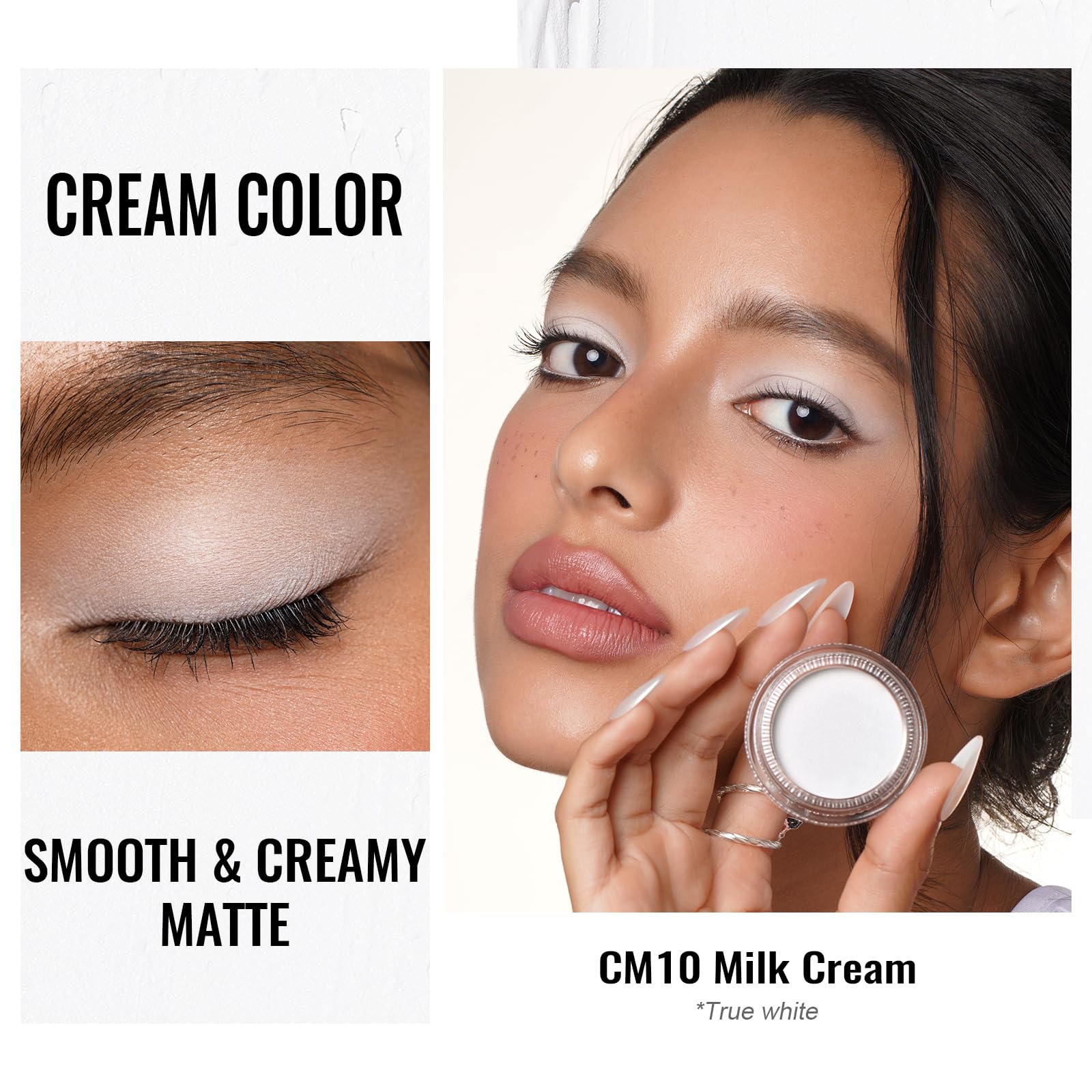 Oulac Matte Eye Shadow White, Matte White, 6 g (Pack of 1) - Image 2