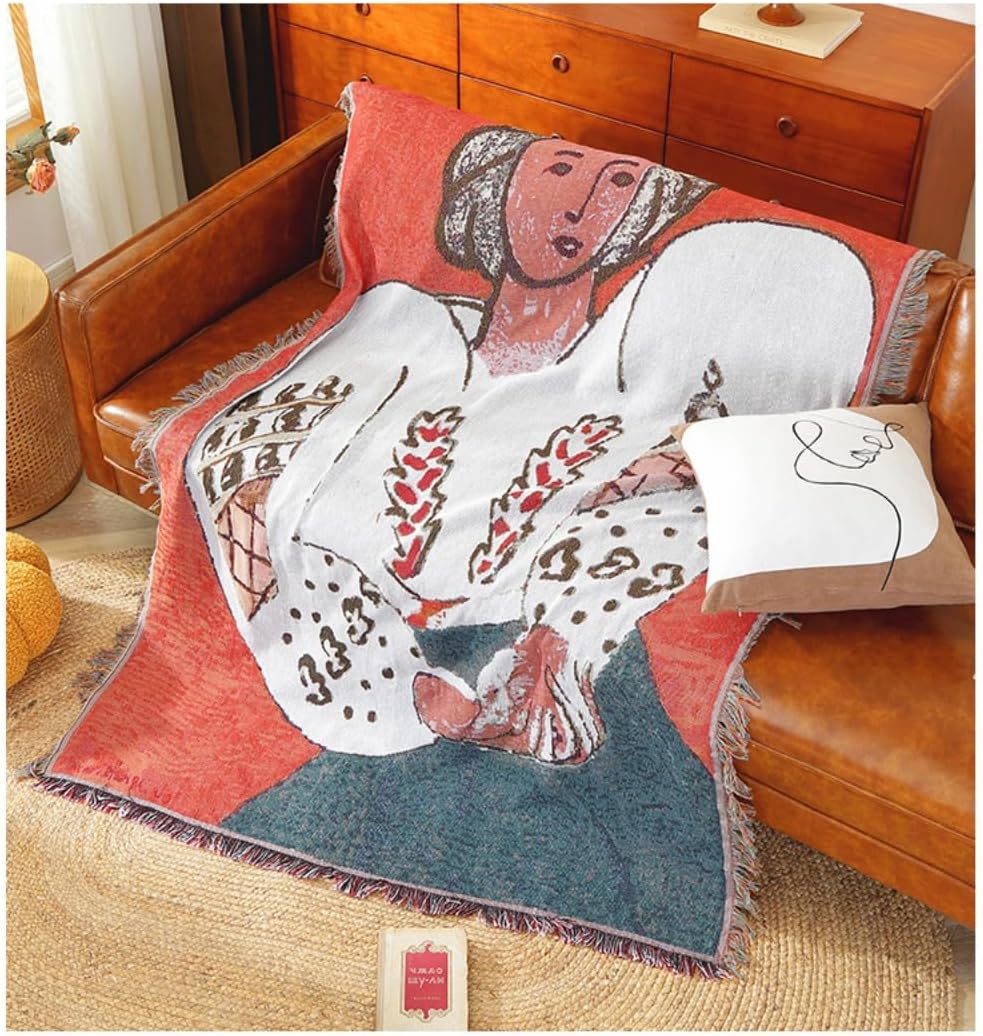 Mothers Day Throw Blanket for Chair Sofa Camping Blanket Women Tapestry Decorative -Reversible Mom Breathable All Seasons Couch Bedroom Decor (Women)