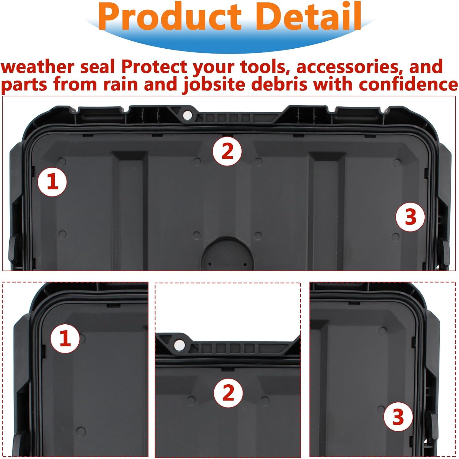 48-22-8424 weather seal for Milwau-kee Lid Gasket fit Milwau-kee Packout Tool Box 48-22-8424,48-22-8425,48-22-8426(1pcs)