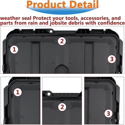 Miniatura 3 de 48-22-8424 sello meteorológico para caja de herramientas Milwaukee Packout 48-22-8424,48-22-8425,48-22-8426(1pcs)