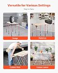 VEVOR Table de travail pliante portable, 4.16 x 2.18 L'atelier collapsible, 2500 lbs Poids Capacité, Pas d'assemblage Support de travail pliable avec sac de rangement, Table Top NOT Inclus, pour garage atelier extérieur