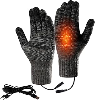 加熱グローブ - 保温電気タッチスクリーングローブ,厚手保温ミトン | 寒冷地 冬 サイクリング スキー アウトドア 通勤 キャンプ ドライブ ハイキング用