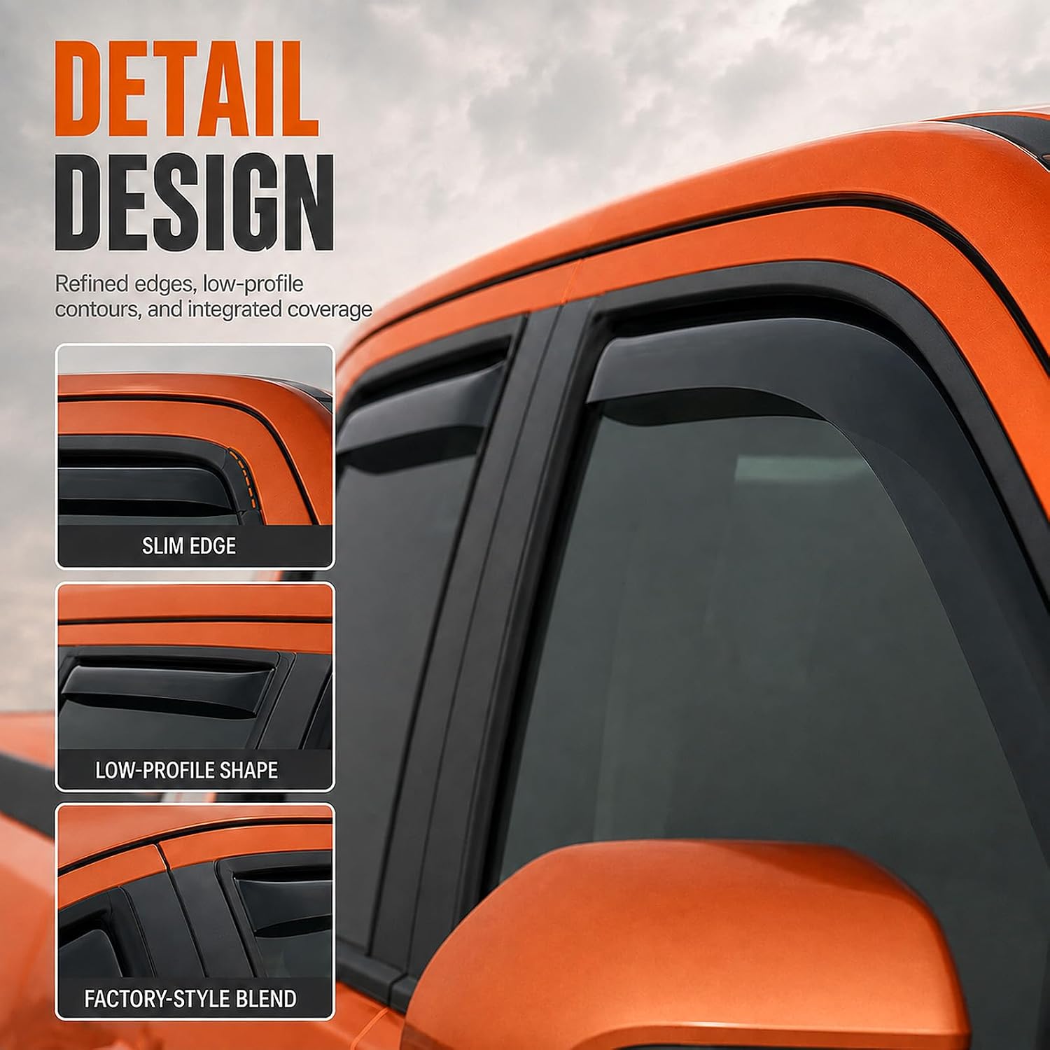 Mabett Visor Rain Guards Compatible with Ford Maverick 2022-2026 Accessories Window Vent in-Channel Deflectors Front and Rear Weather Shield for Maverick (4PCS)