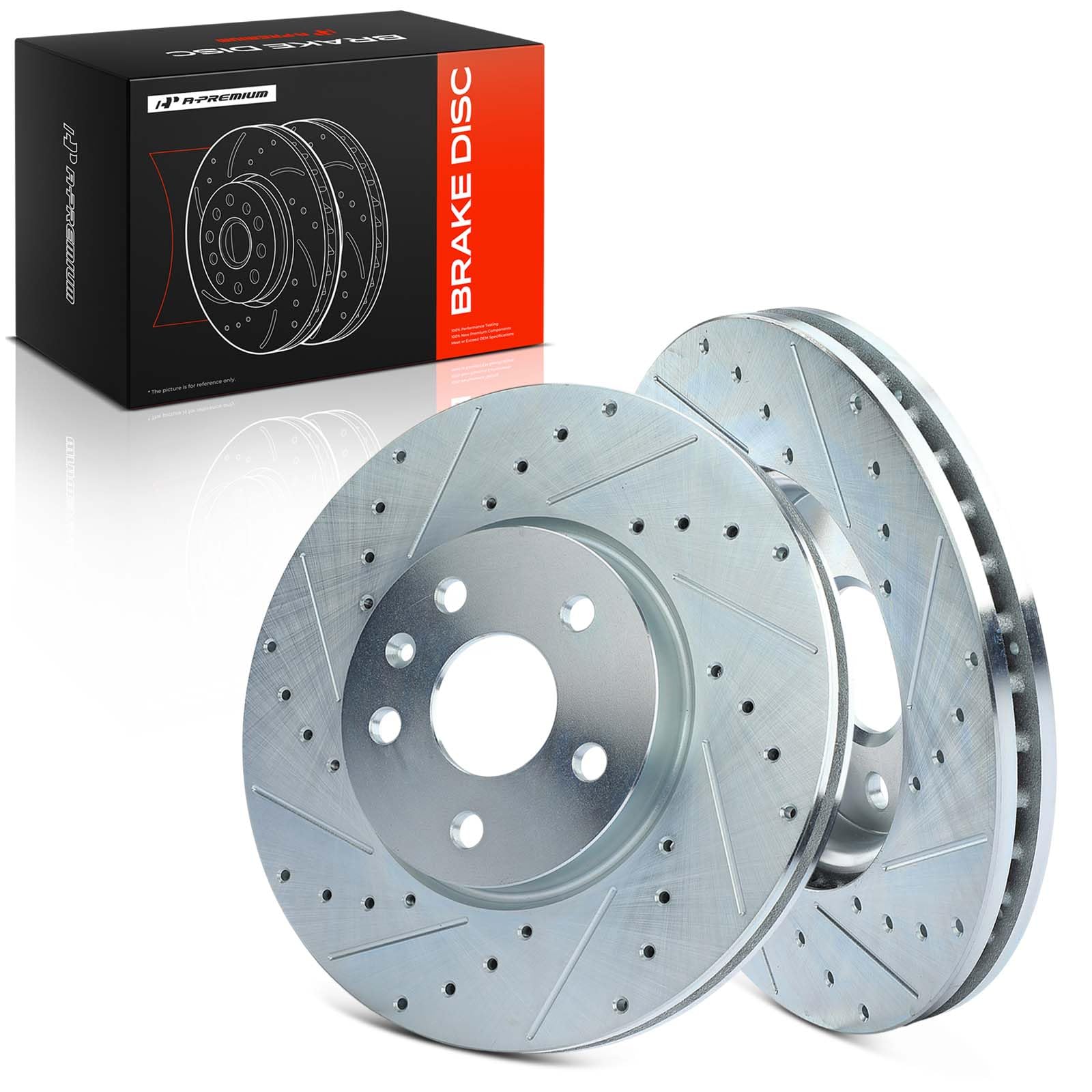 Amazon.com: A-Premium 12.64 inch (321mm) Front Drilled and Slotted