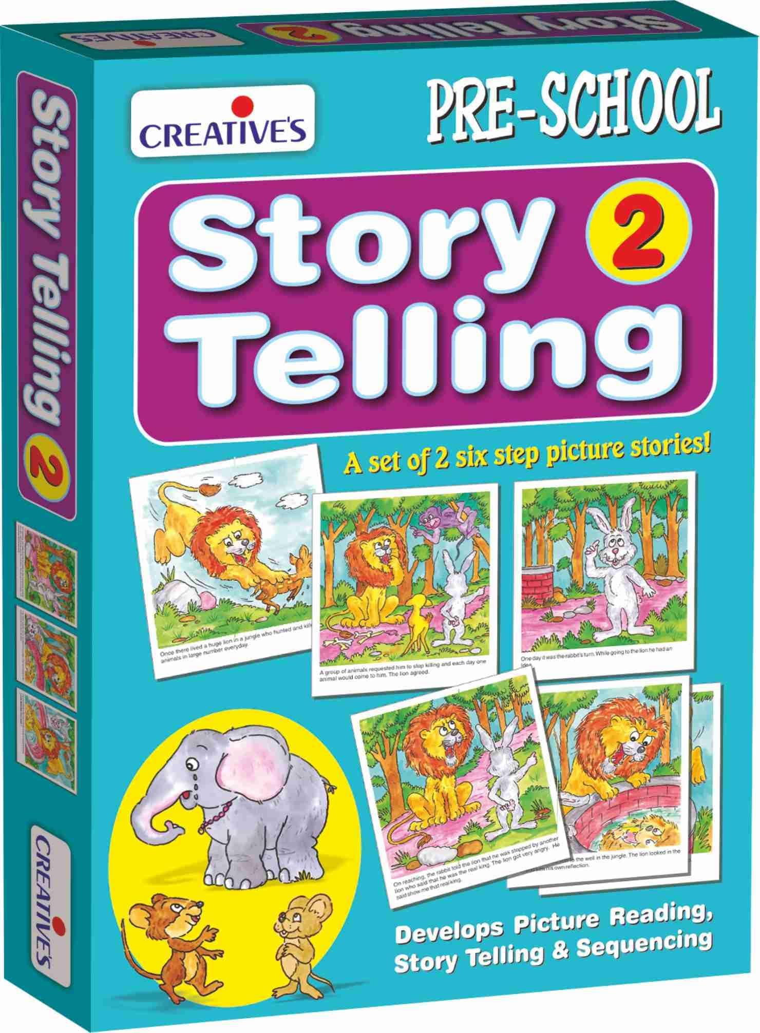 Creative’s Story Telling 2 Preschool Learning Game for Kids 3+ Years | 2 Six-Step Picture Stories (12 Cards) | Sequencing & Storytelling Educational Toy