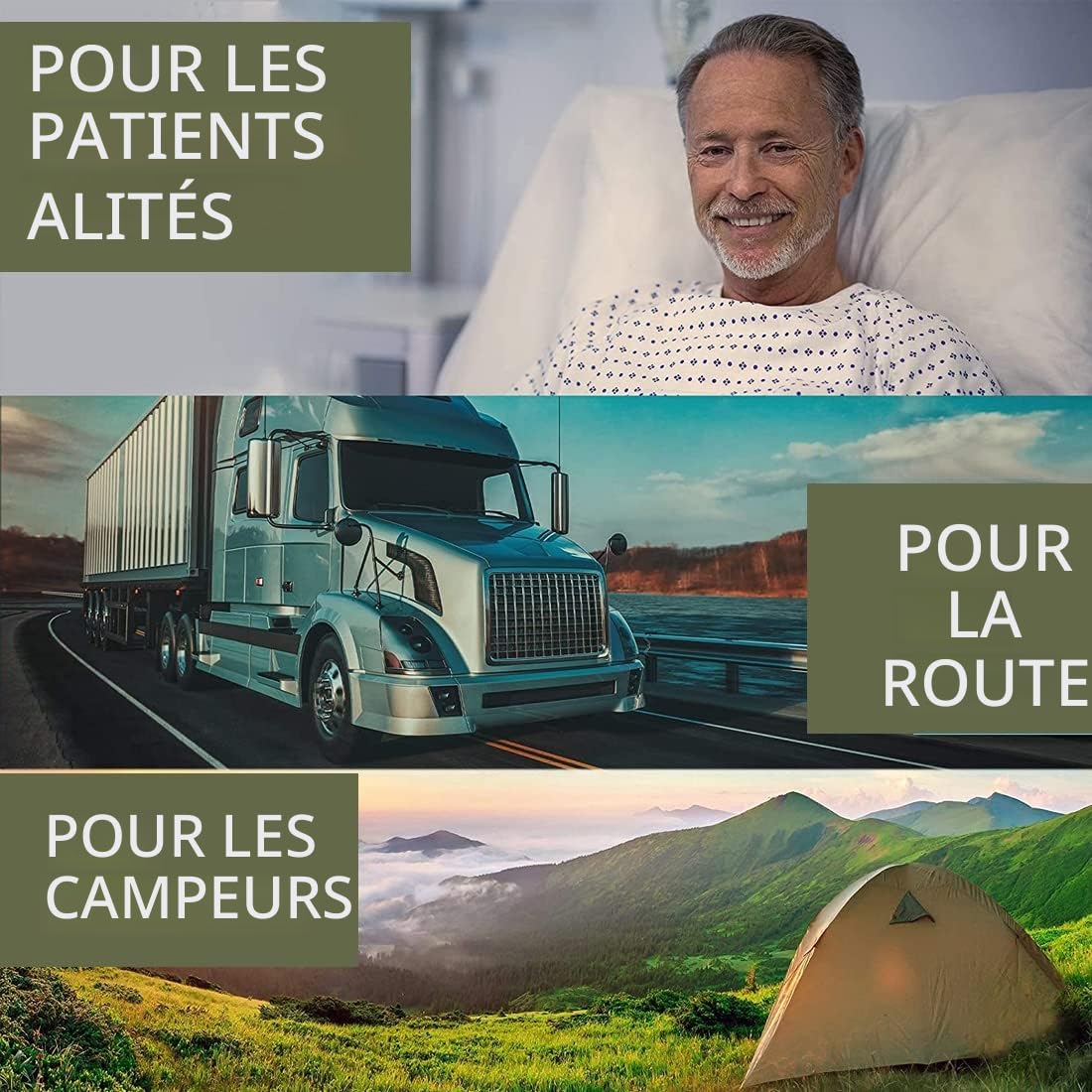 Urinoir unisexe Bouteilles d'incontinence Bouteille de pipi portable Bouteille d'urine Grands récipients de pipi pour camping voiture voyage embouteillage file d'attente 1L
