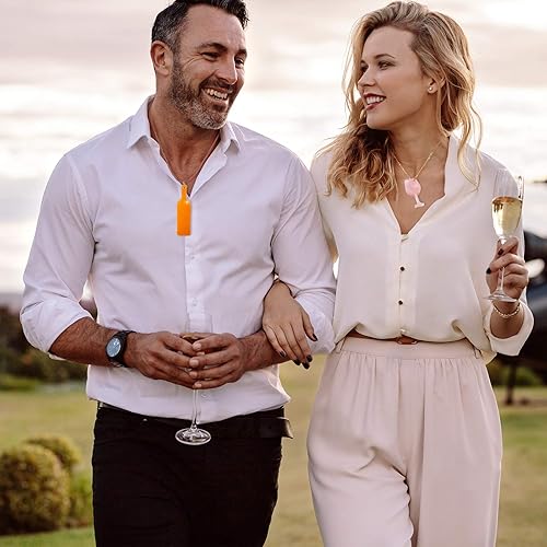 Miniatura 6 de Patelai 4 piezas de mini llavero de copa de vino, vaso de copa de vino, forma de botella de vino, molde de fondant de silicona para bricolaje,