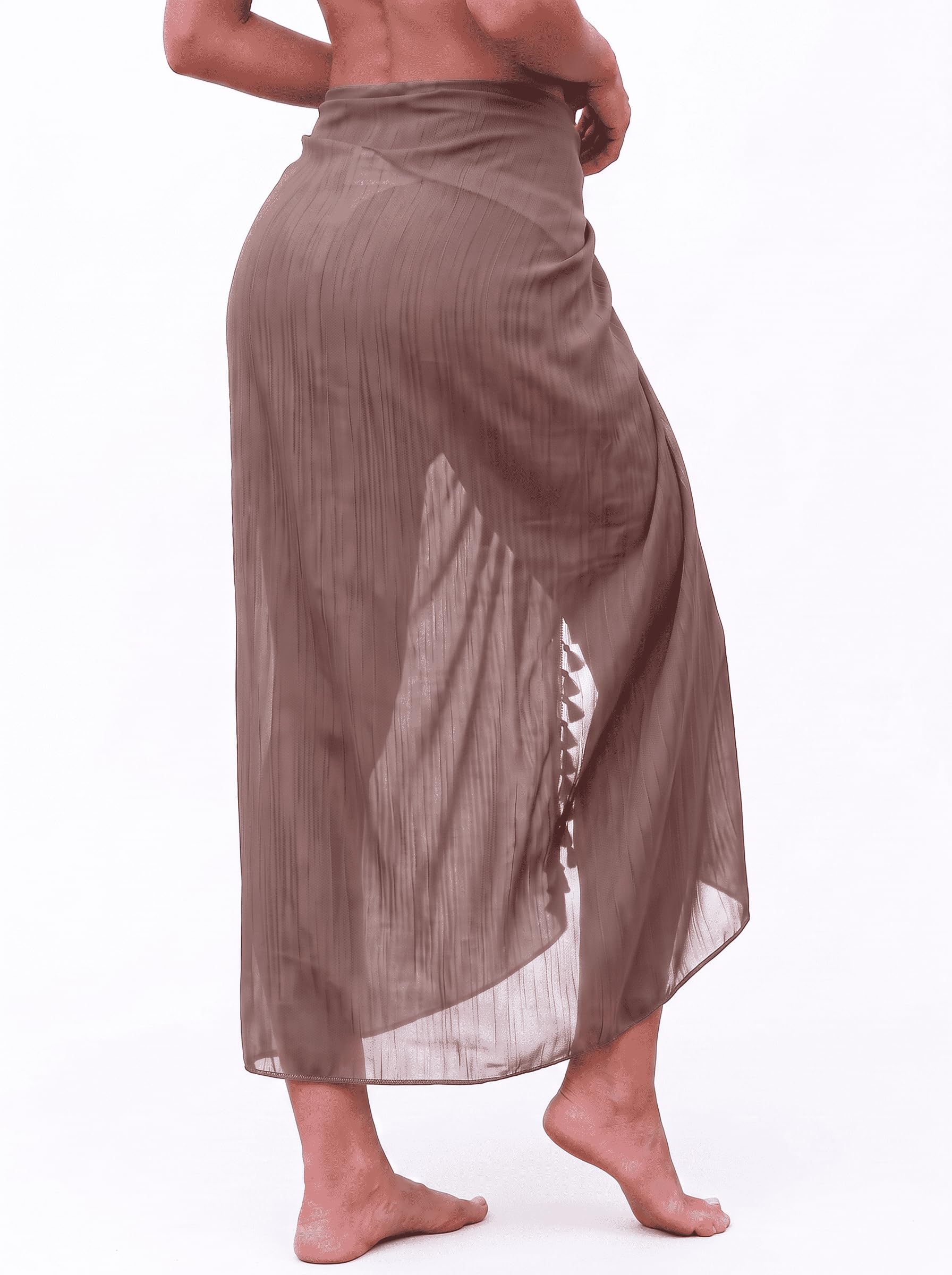 2 Cache-Maillots de Plage Sarongs Longs à Batik Paréo à Gland