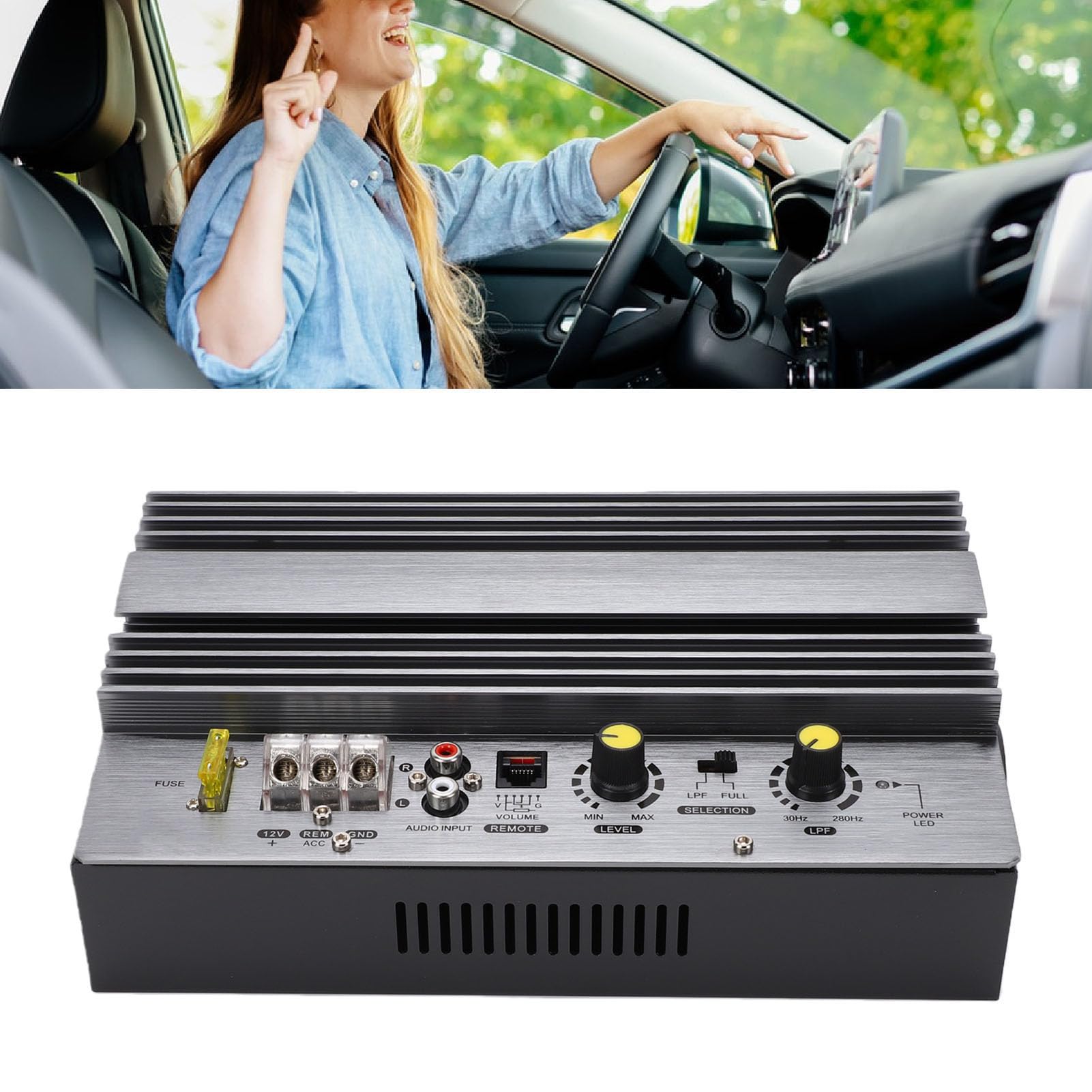 Bewinner Wzmacniacz Samochodowy Audio 1500 W Płyta Subwoofera