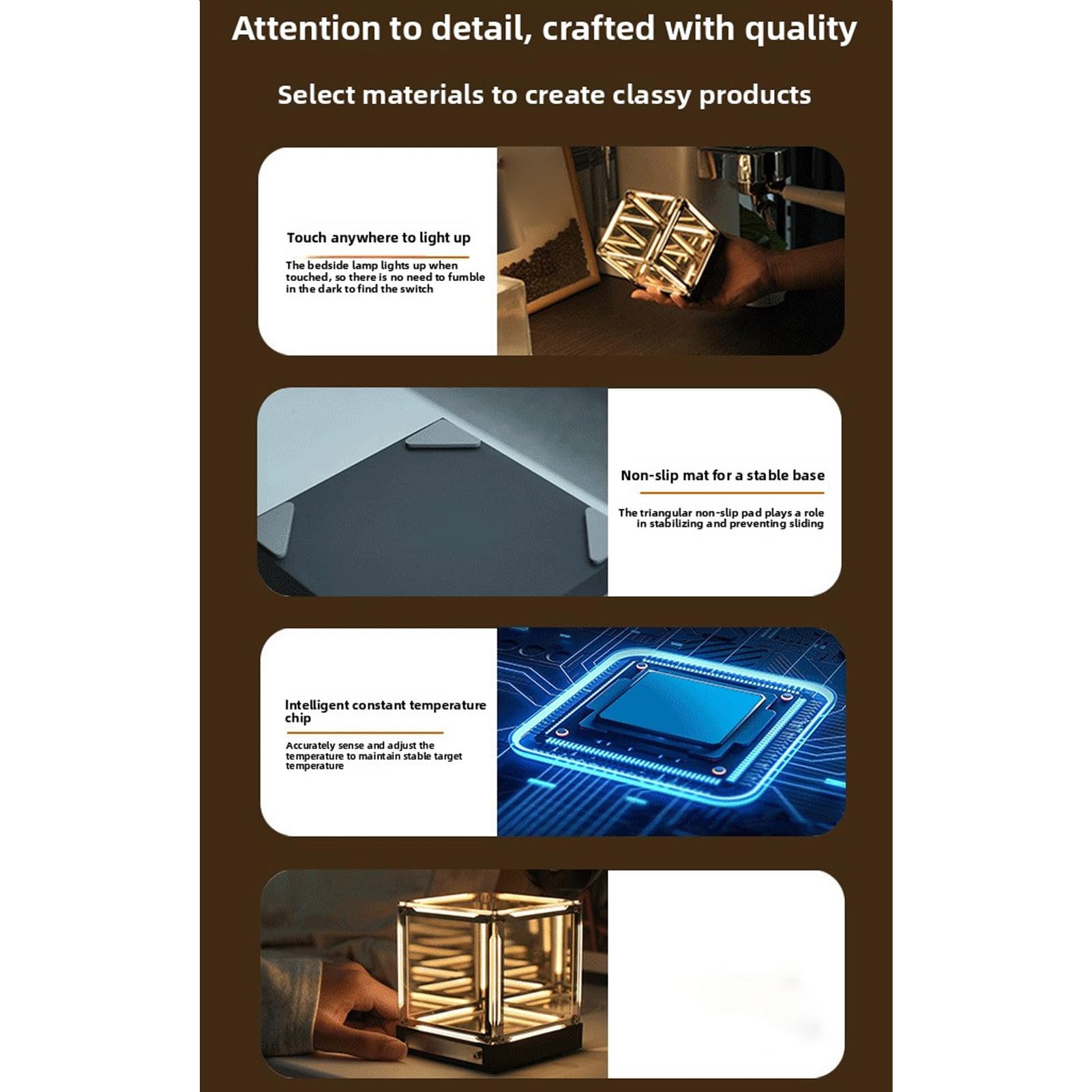 Lampe Cube Lumineuse Miroir Infini 4D à Effet Abysse, Lampe LED Veilleuse D'ambiance pour Salle de Jeux avec Commande Tactile, intensité Variable, Batterie Rechargeable 2000 MAh,