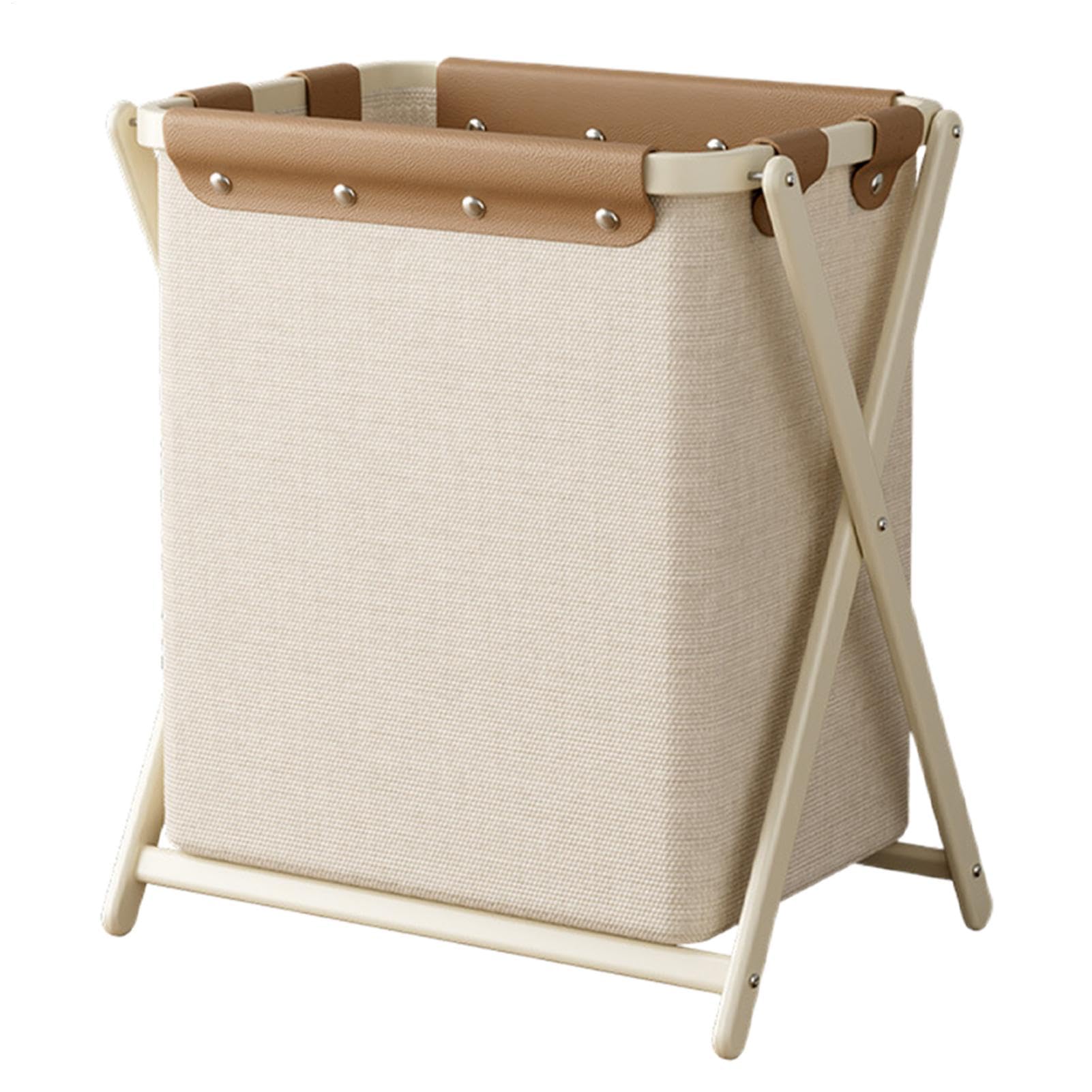 Panier à vêtements pliable avec poignées renforcées pour un transport facile du linge de maison