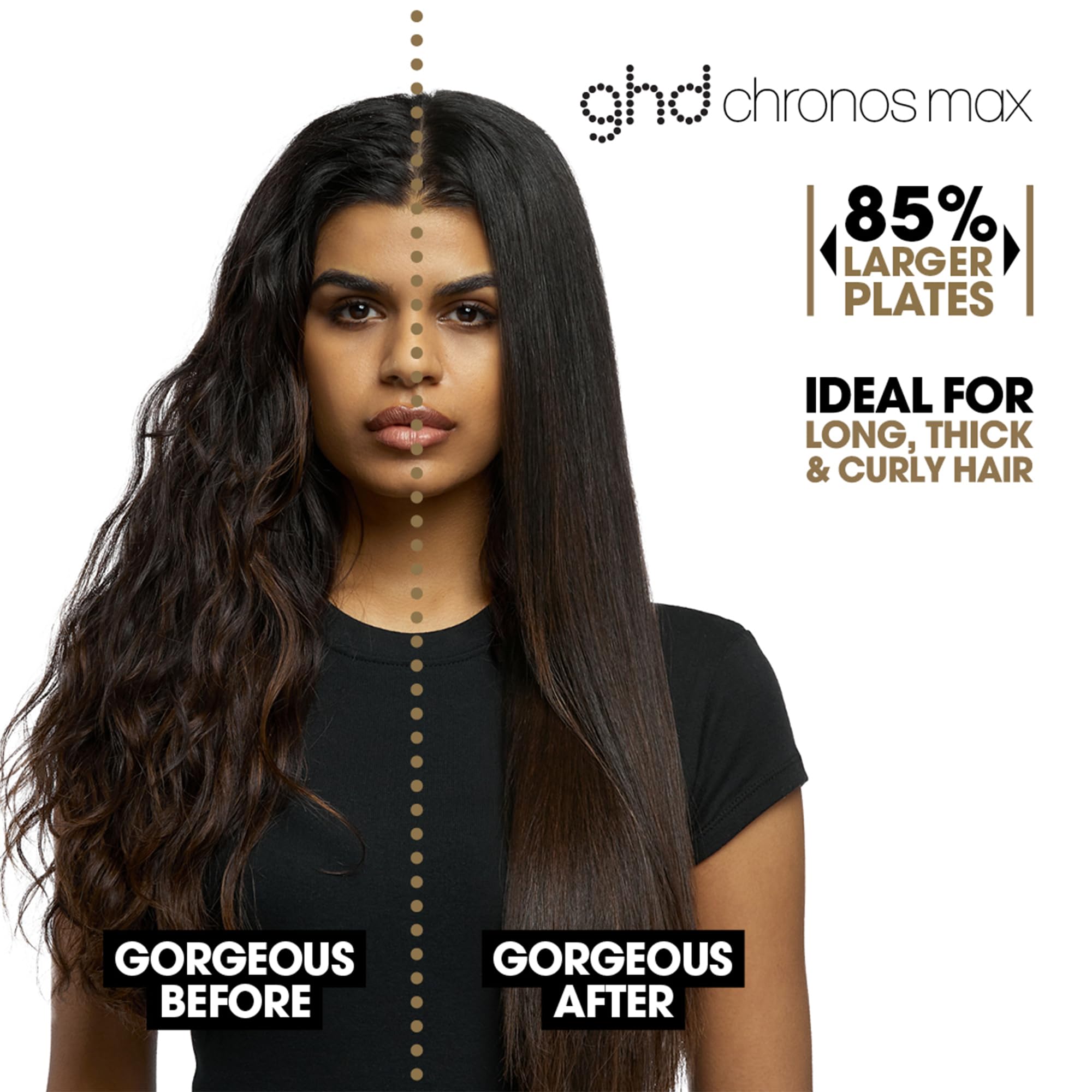 ghd Chronos Max, Wide Plate Hair Straighteners, 3X Faster Hair Styling in One Stroke for 90% More Shine - Image 2