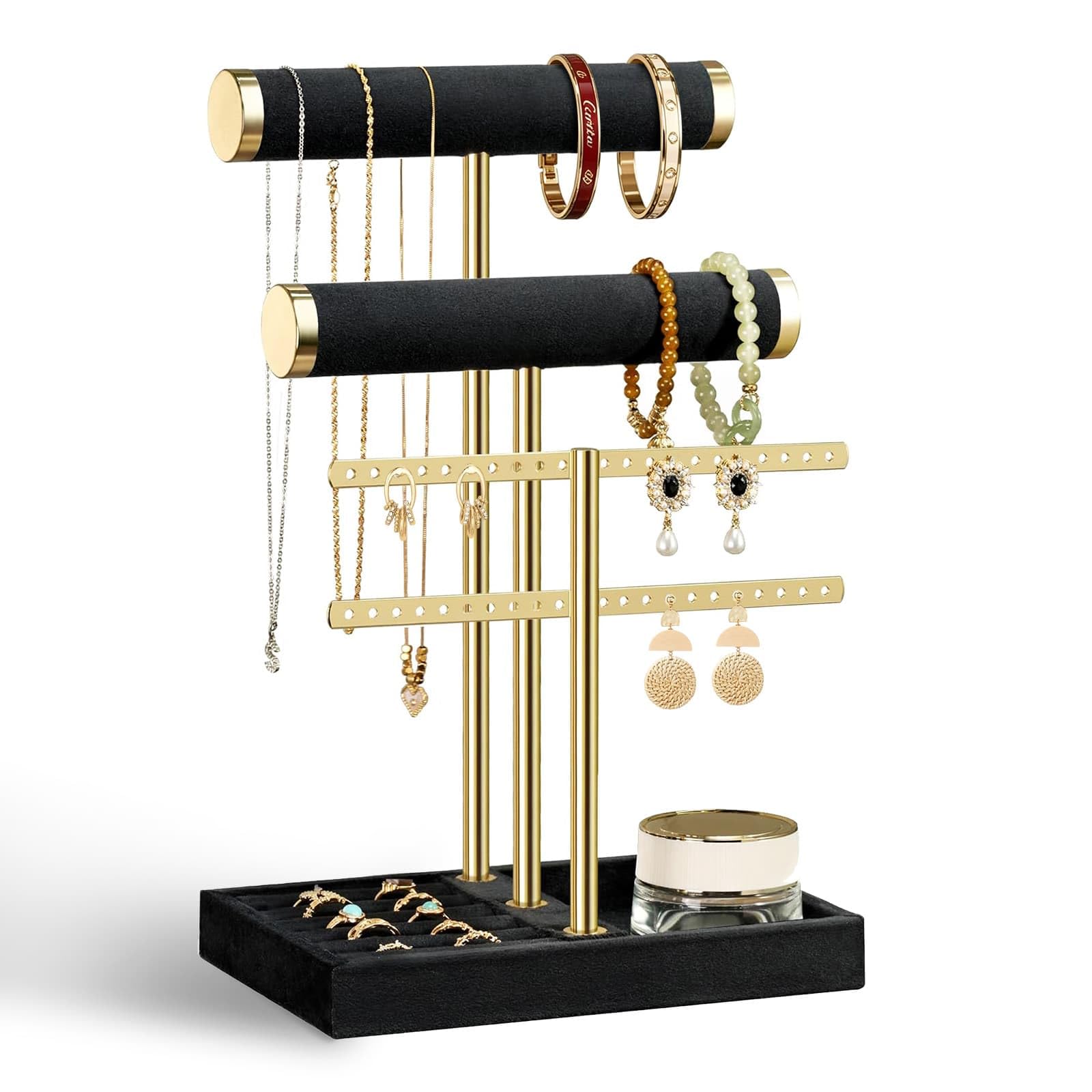 Llhong Black 3 Tier Bracelet Holder Display, Jewellery Stand, Jewellery Organiser