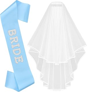 Bride to Be Sash Bachelorette Party Favors Decorations Wedding Accessories White Veil Bridal Shower Sashes Gifts