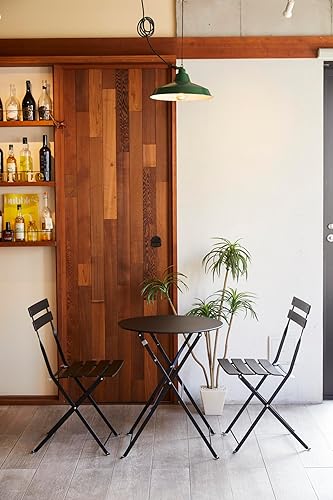 Miniatura 7 de US001 - Juego de muebles plegables para interiores y exteriores, 2 sillas y 1 mesa, resistente a la intemperie para exteriores e interiores, juego