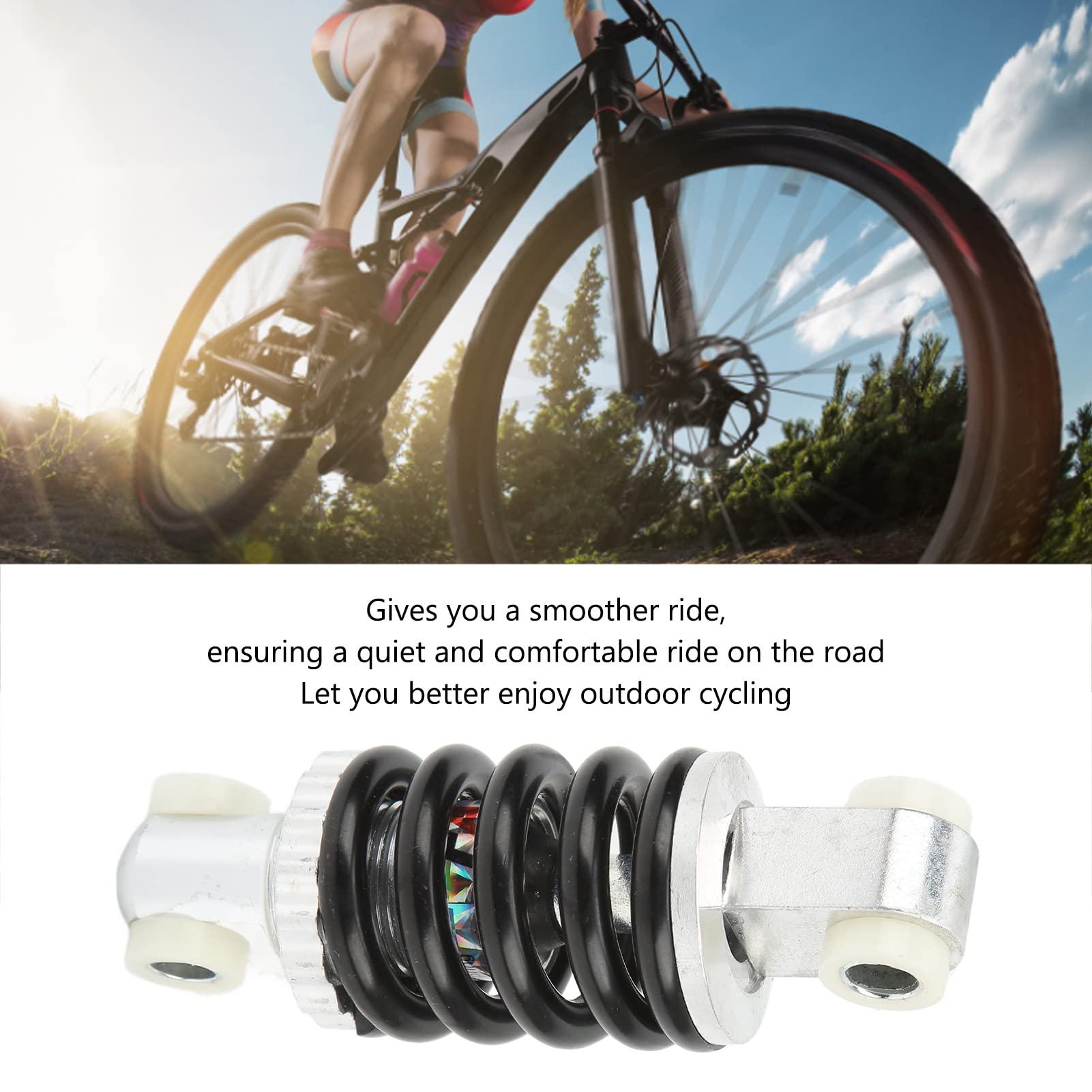 Alomejor 90mm 500LBS Stoßdämpfer Dämpfer Mountainbike Stoßdämpfer Fahrrad Stoßdämpfer für Mountainbike Motorrad
