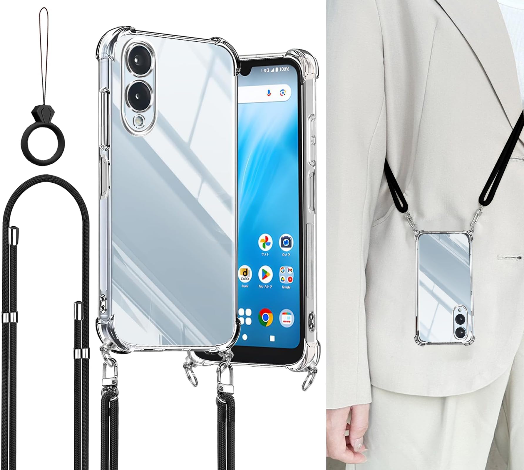 Amazon.co.jp: Ausrann Arrows We2 ケース F-52E/FCG02 カバー arrows we2 m07 ケース ...