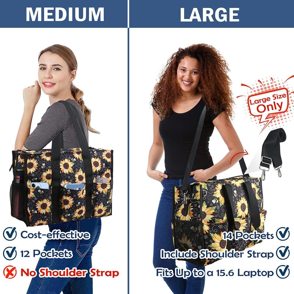 ABAMERICA Nurse Bags for Work Nursing Bag Multiple Pockets Waterproof Organizing Zip Top Clinical Bag for Nursing Students - Image 2