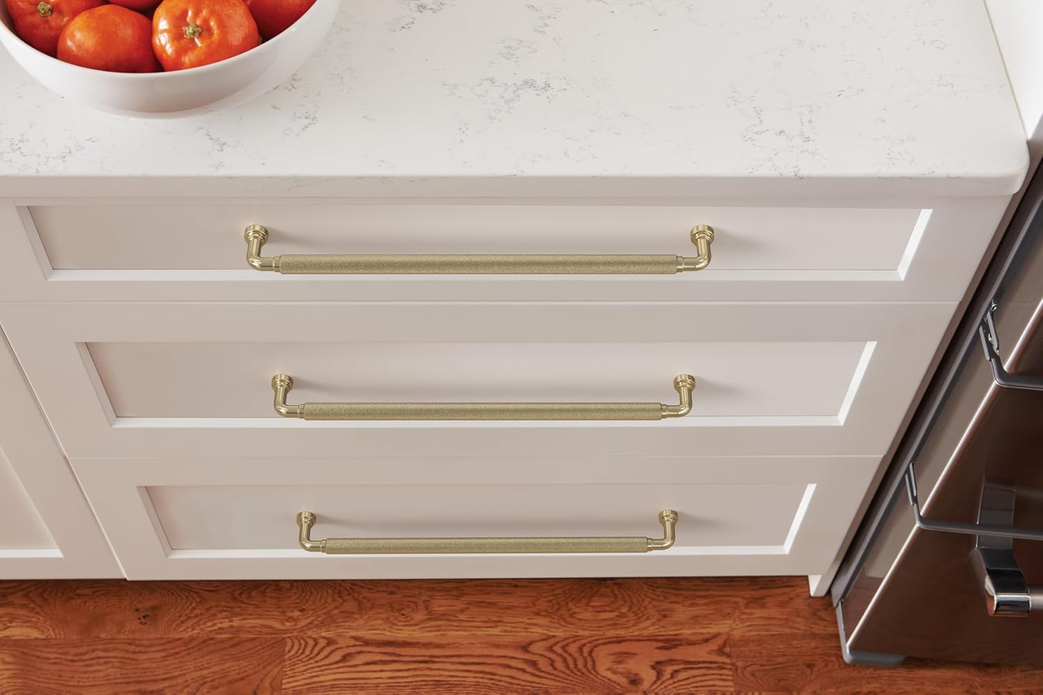 Amerock Collet 12-5/8 inch (320mm) Center-to-Center Golden Champagne Cabinet Pull, BP37688BBZ