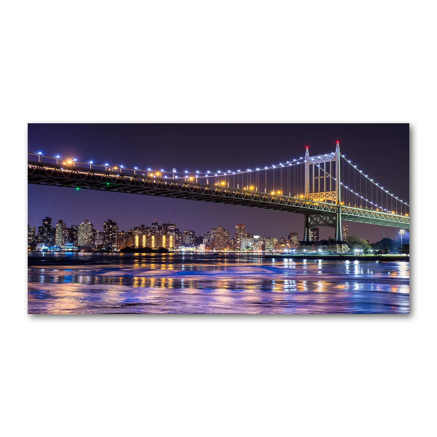 Décoration murale New York en verre synthétique 120x60 cm idéale pour un salon contemporain