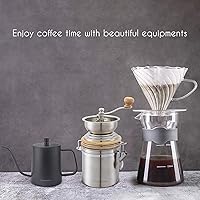 Vista 6 de Easyworkz Calibre cuello de cisne verter sobre la tetera de café de acero inoxidable de 12 onzas con boquilla larga y estrecha