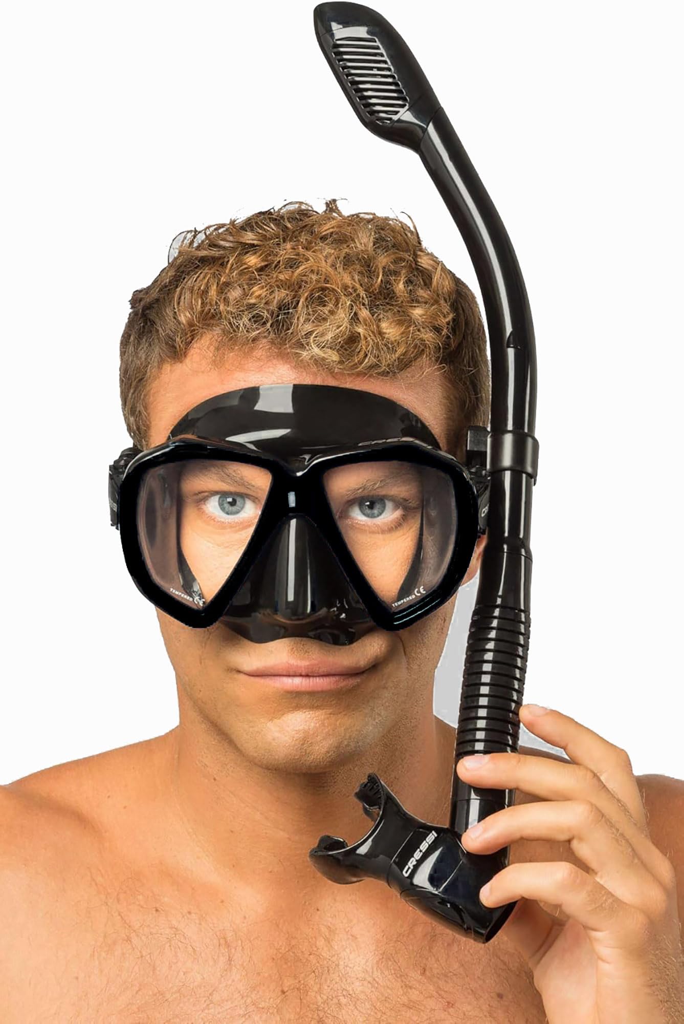 Cressi Set Ranger & Dry - Kit de plongée en apnée pour Adultes de Haute qualité, Masque et Tuba dans Une Mallette Pratique