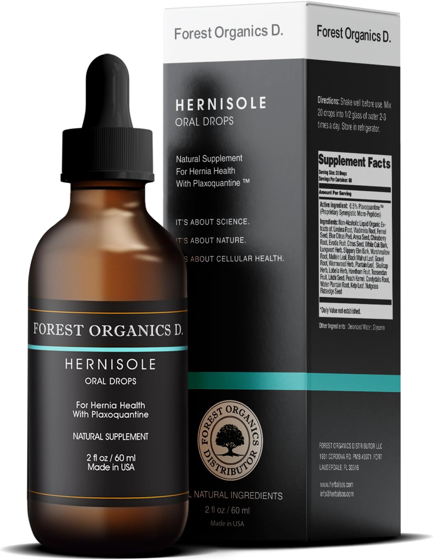 Hernia Health Dietary Supplement - Extract from 24 Plants for Digestive Support - Herbal Hernia Support Drops - Strengthens Weak Tissues and Aids with Hernias I Hernisole