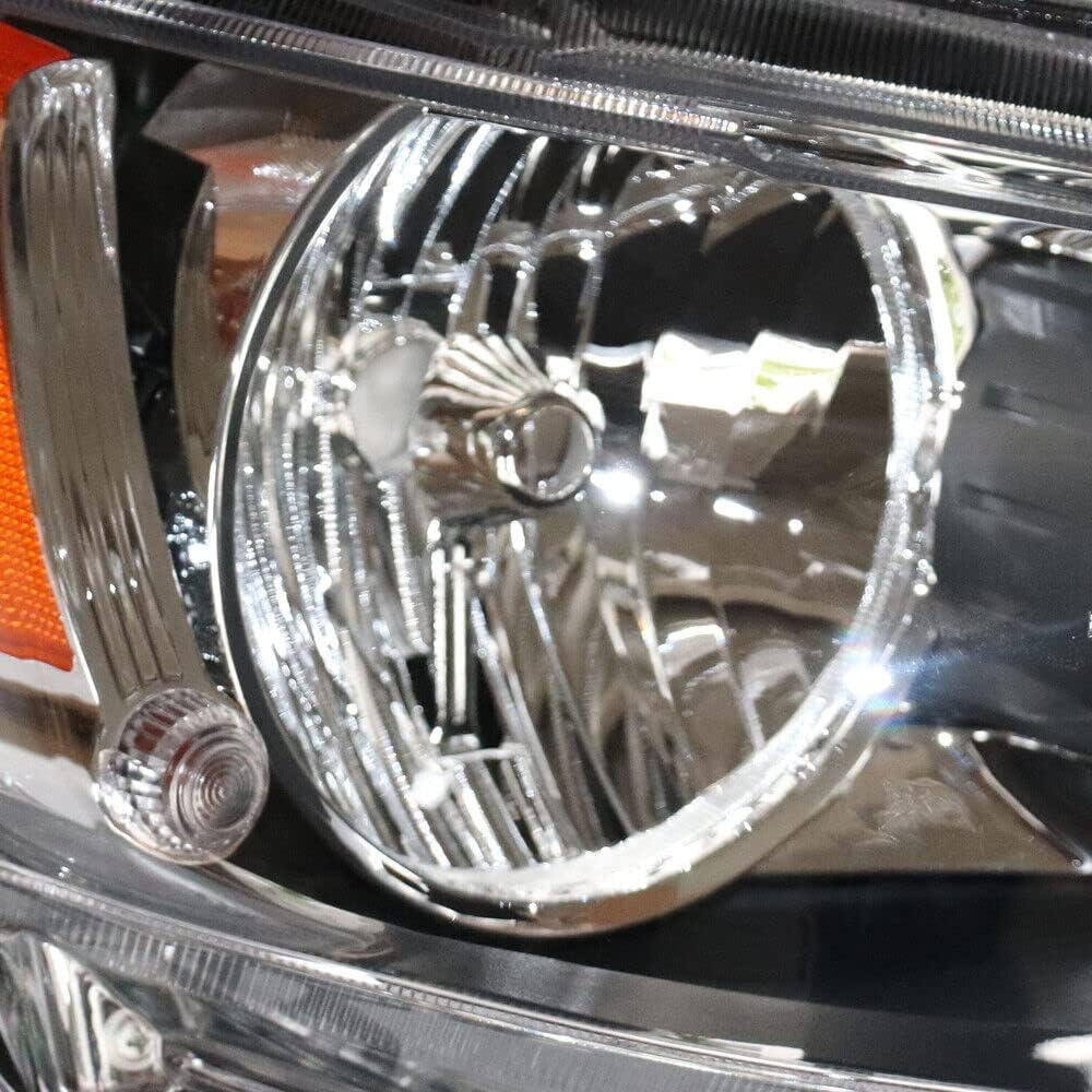 LYNICESHOP Front Headlight, Clear Headlight for Mitsubishi Lancer EVO X 2008-2017 Halogen Assembly Headlights, Assembly Replacement Factory Headlamp (Driver + Passenger Side)