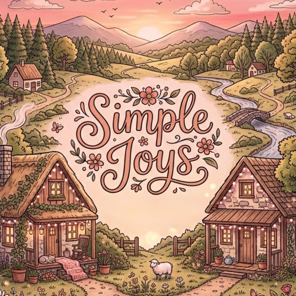 Simple Joys: Easy Coloring Book for Seniors and Beginners with Large Print Bold Lines