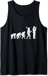 Pan Flute Player Pan Flutist Evolution Marching Band Tank Top