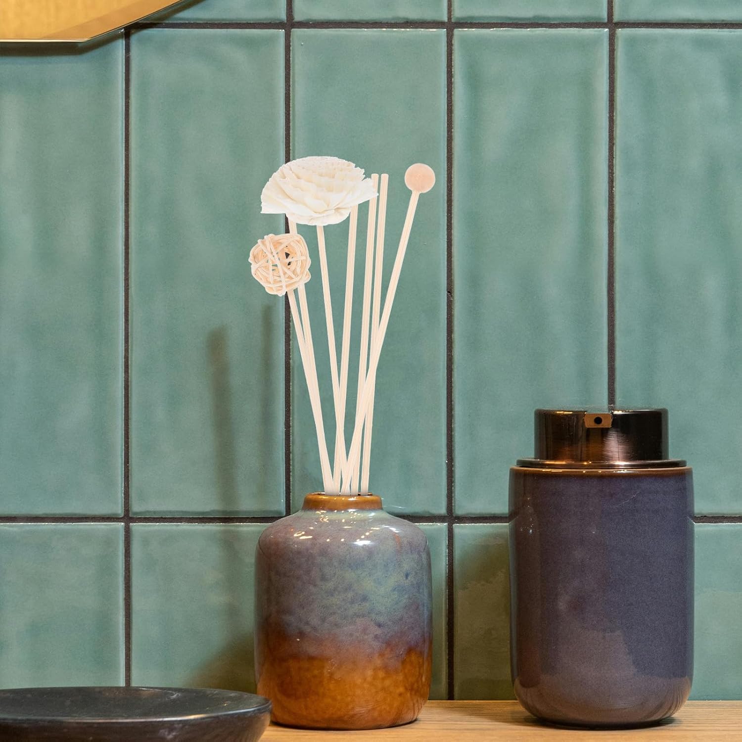 Zerodeko Room Fragrance Diffuser Sticks Set, Natural Rattan Reeds for Home