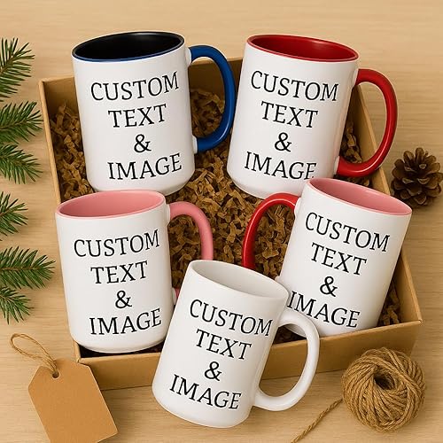 Miniatura 9 de Taza de fotos personalizada con texto personalizado Sube tu imagen con diferentes diseños