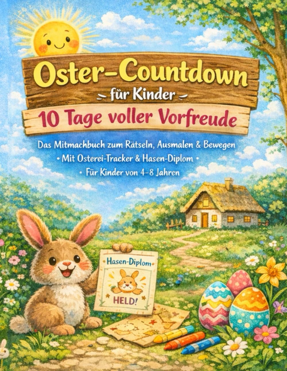 Oster-Countdown für Kinder: 10 Tage voller Vorfreude: Das Mitmachbuch zum Rätseln, Ausmalen & Bewegen – Mit Osterei-Tracker & Hasen-Diplom – Für ... (Meine Vorfreude-Countdowns für Kinder)