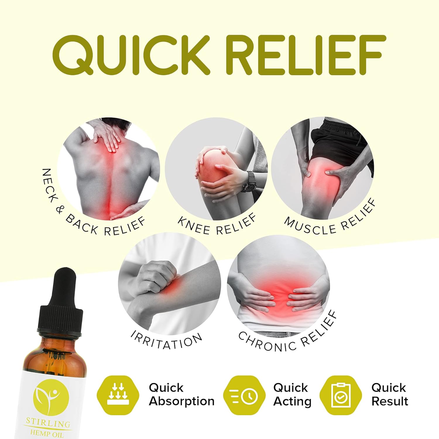 Stirling Hemp Oil for Sleep Relief 1000mg - Citrus - Pure and Potent Hemp Oil for Anxiety Relief, Stress Support, and Relaxation - Made in USA - Maximum Strength Extract 1000x Potency : Everything Else