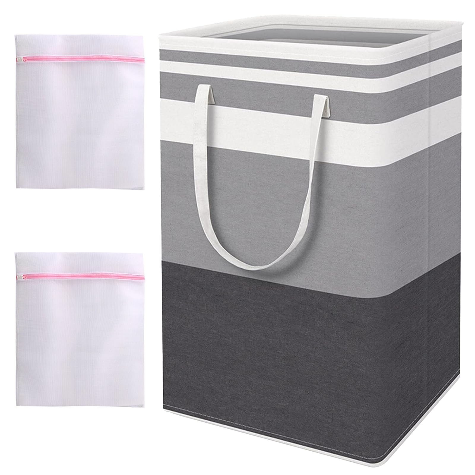 75L Cesta Plegable para Ropa Sucia, 2 Bolsas Lavadora, Impermeable de Tela, Gran Capacidad, Ideal para Lavadero y Almacenamiento