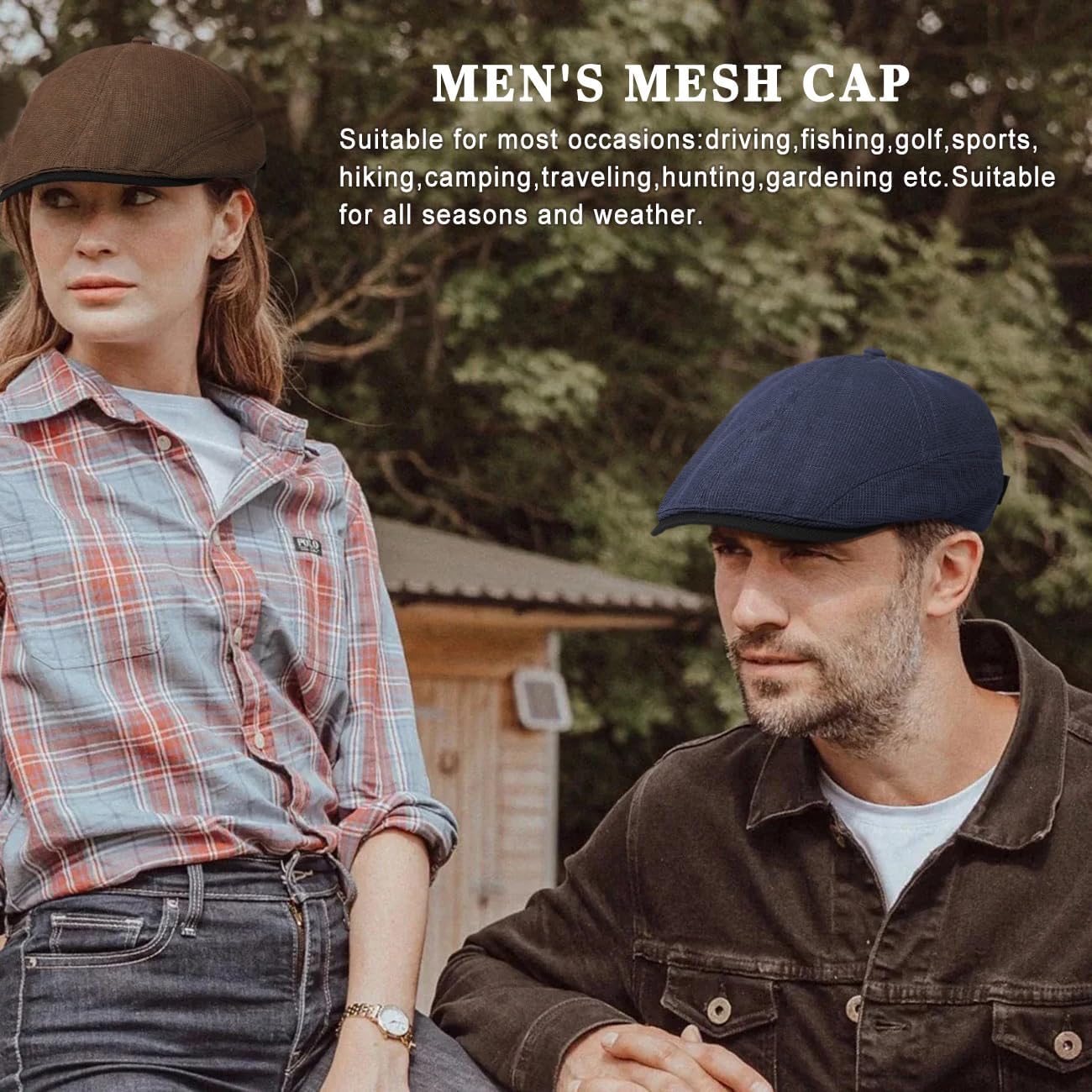 British Retro Newsboy Hat Breathable Painter Hat Adjustment Beret Ivy Cap Irish Cabbie Driving Hunting Hats - Image 6