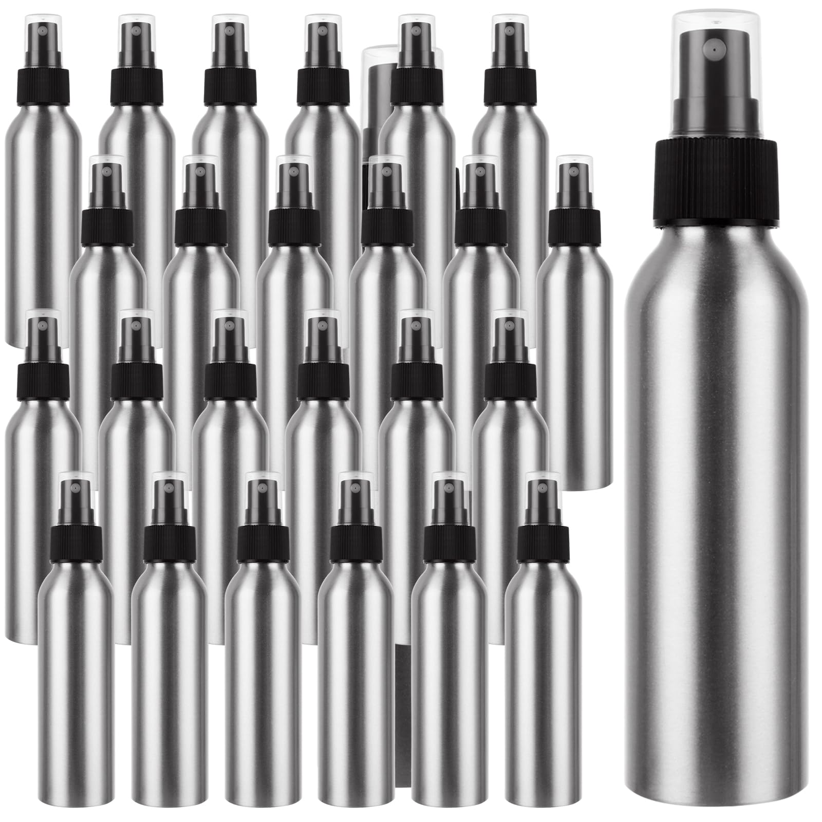 APACALI 24 flaconi spray in alluminio da 113,4 g, mini spruzzatore spray in metallo, bottiglie spray vuote, bottiglie riutilizzabili piccole bottiglie spray per viaggi, profumi cosmetici, toner, spray