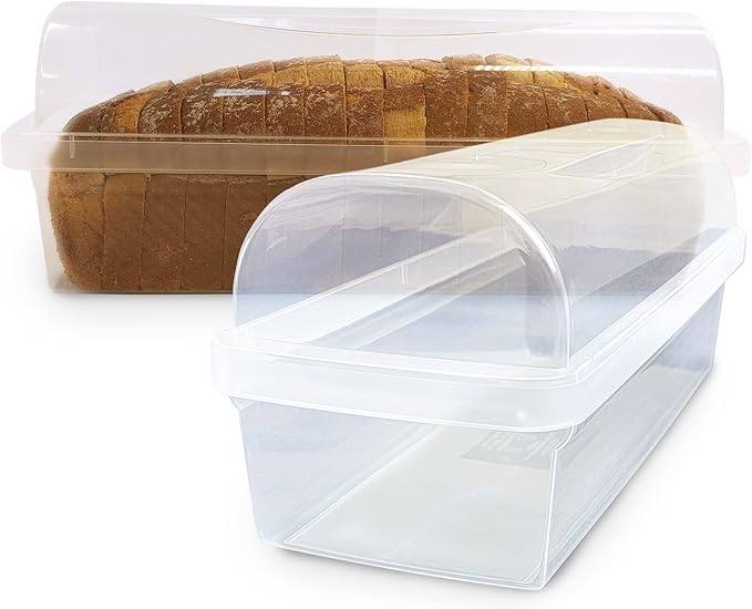 Kitchen Discovery Plastic Bread Box Container Bread Box